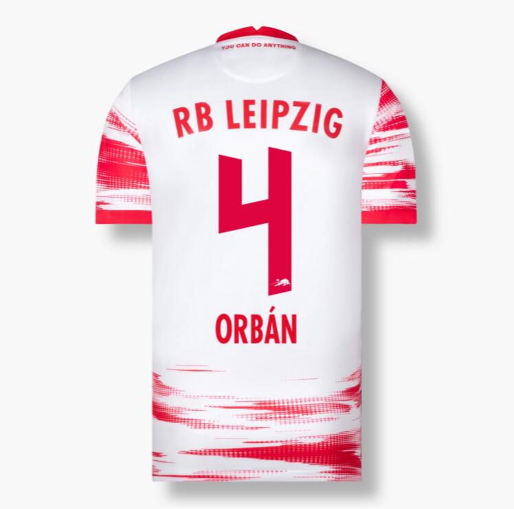 2021/22 RB Leipzig Home Kit Soccer Jersey ORBÁN 4 printing